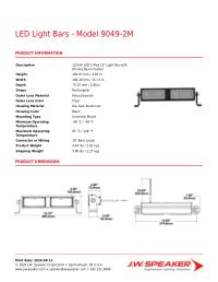 Product Spec Sheet